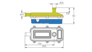 Vvkb Engine Heater Titan-P3 External Dimensional Drawing