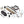 Marine diesel heater kit contents with stainless hull fitting and L-bracket
