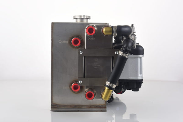 Vvkb Apollo-GH5 stainless steel heat exchanger tank — dual outlet and dual inlet coolant ports