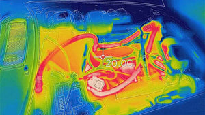 Engine block heater heating effect