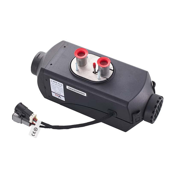 Vvkb Apollo diesel air heater unit — black housing with dual air ports and wiring harness, 2.5KW or 5KW