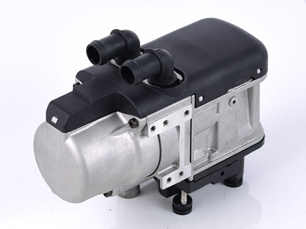 Vvkb Apollo GC5 5KW 12V gasoline water heater front three-quarter view showing coolant connections and compact body