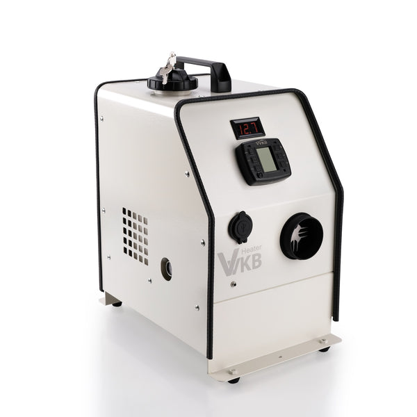 Vvkb Apollo portable diesel heater with built-in 5L fuel tank, LCD controller and 12V battery display