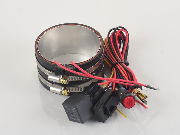 Zeus-F1 diesel fuel filter heater set with relay, fuse box, and hose clamps — fits trucks, RVs, and tractors