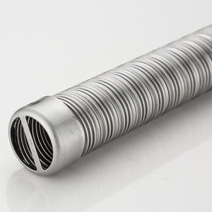 VVKB diesel heater exhaust pipe in 304 stainless steel with spiral wall and 24mm connector
