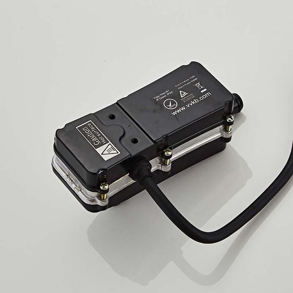 Vvkb Titan-B1 compact engine block heater side view showing die-cast aluminum body